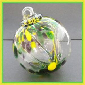 Hanging Glass Ball 3" Diameter "Southern Tree" Witch Ball (1) WB329